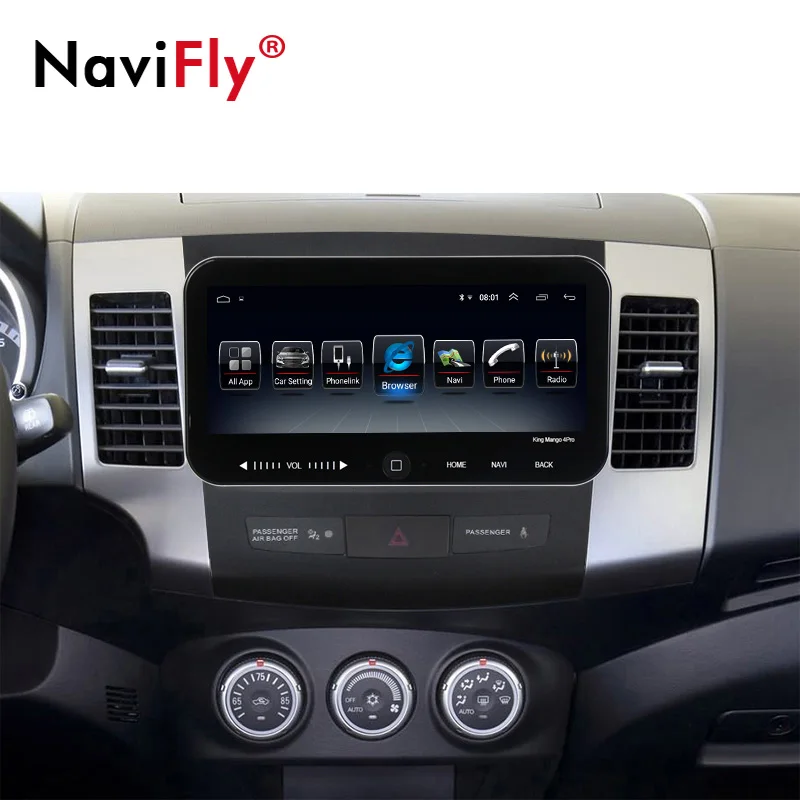 Автомобильный мультимедийный плеер 10 25 дюйма IPS DSP Android для Mitsubishi Outlander xl 2 2005 2006 2011