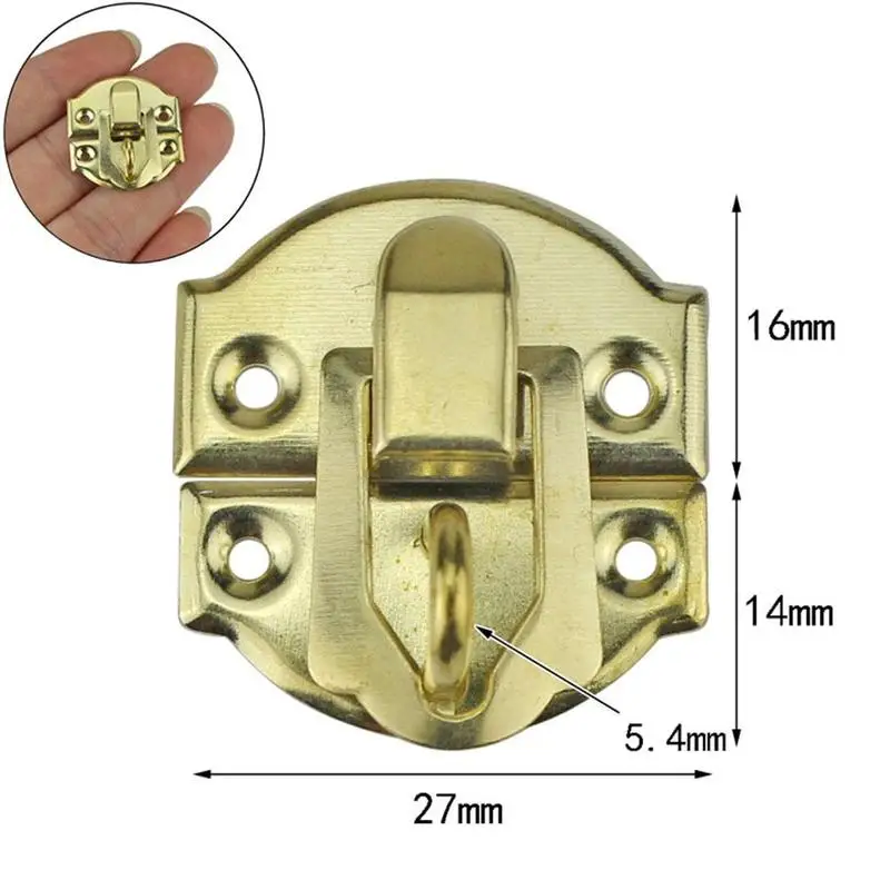 

1Pcs Antique Hasps Iron Lock Catch Latches For Jewelry Suitcase Hardware Buckle Chest Clasp Box Clip Vintage B2W7
