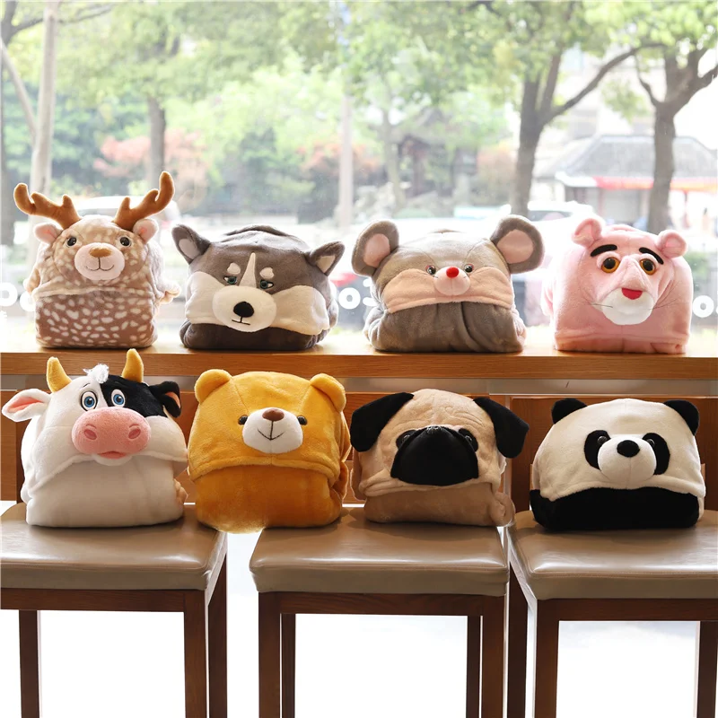 

Cosplay Plush Blanket Kawaii Animals Husky Cloak Dog Giraffe Bear Cape Cartoon Cloak Coral Fleece Air Blankets Soft Toy Gifts