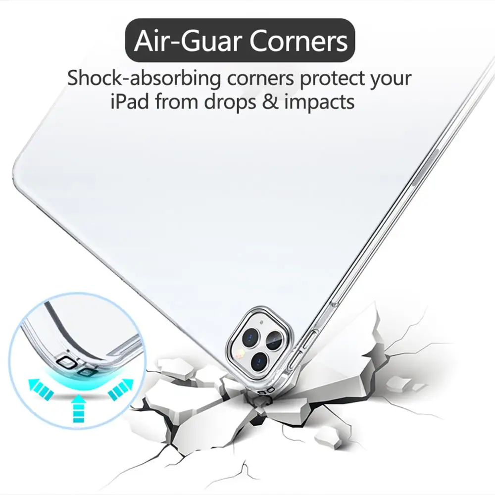 Чехол с авокадо для Air 4 ipad Pro 11 2020 12 9 держателем карандашей 2 прозрачный мягкий