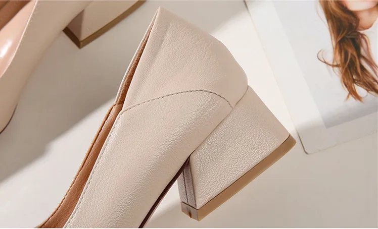 Туфли женские офисные с квадратным носком туфли лодочки на низком квадратном