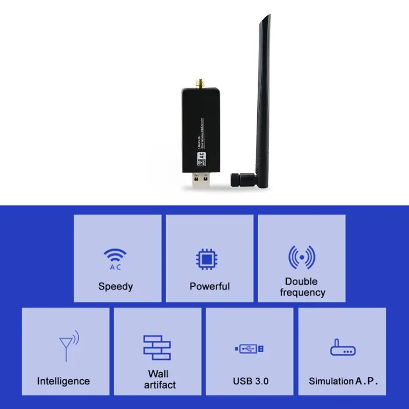 2020 Новый 2 4G WIFI USB Lan адаптер с высоким коэффициентом усиления антенна 300 Мбит/с