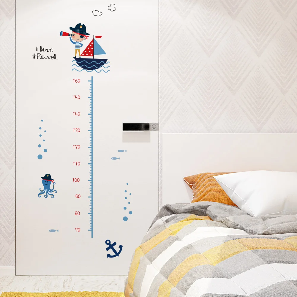 DICOR Cartoon Height Measure Wall Sticker for Children's Rooms - Growth Chart, Nursery Room Decor, Kids Room Wall Stickers, Wall Decor Sticker image 2