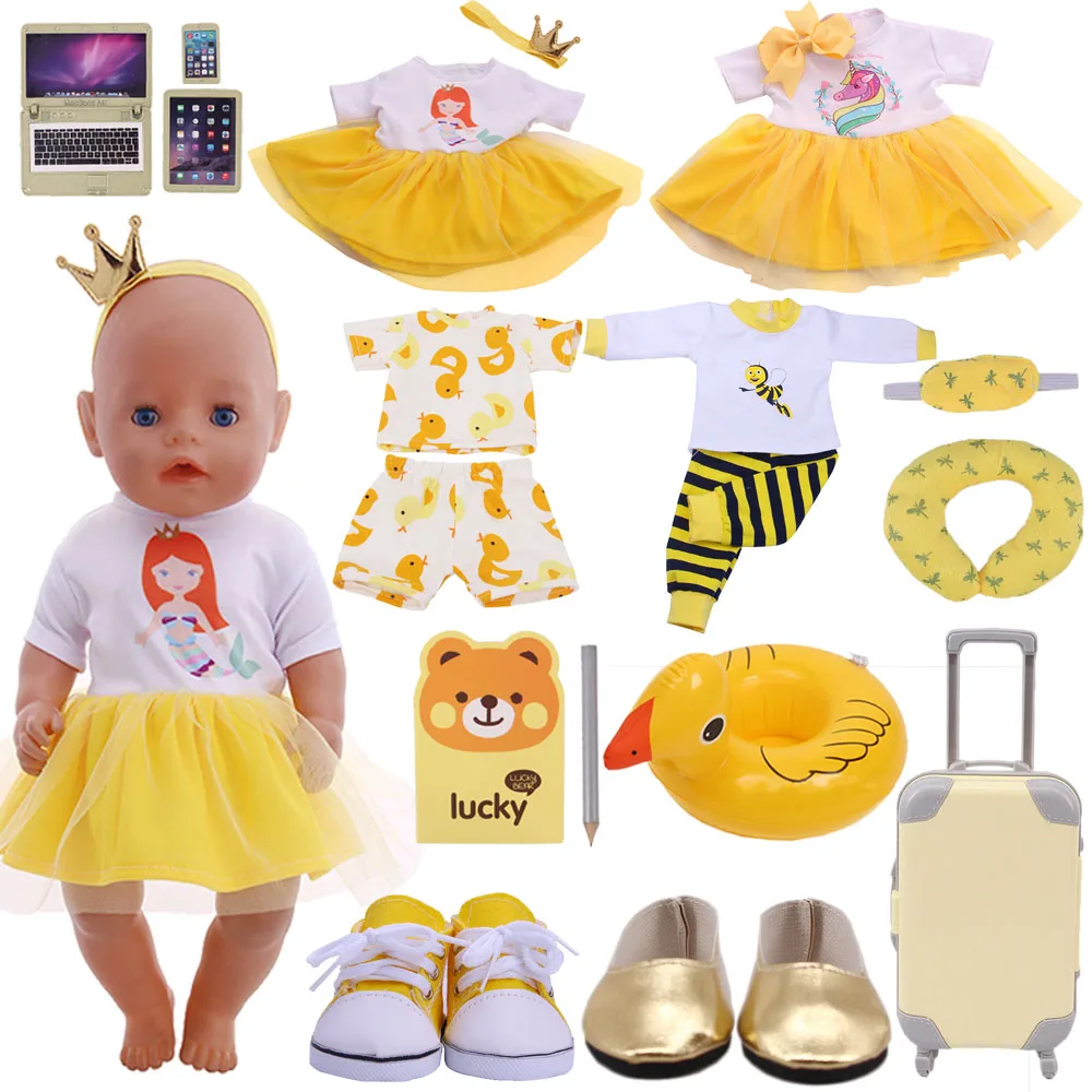 

Kitty Unicorn Suits Doll Shoes Accessories For For 18 Inch American&43Cm Baby New Born Nenuco Ropa Our Generation Girl's Toys
