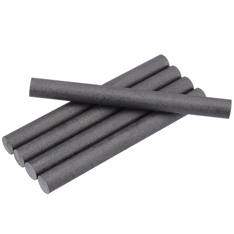 

5pcs Black Carbon Rod Graphite Rods 99.99% Graphite Electrode Cylinder Rods Bars 100x10mm For Industry Tools