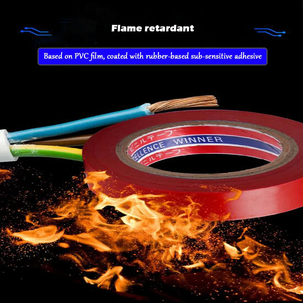 Сильная цветная износостойкая Бессвинцовая электрическая лента 10 метров