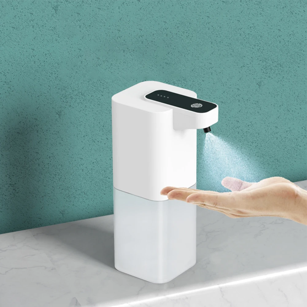 

400ml USB Rechargeable Foaming Liquid Washing Machine Automatic Alcohol Spray Soap Dispenser for Bathroom Kitchen Hotel Home