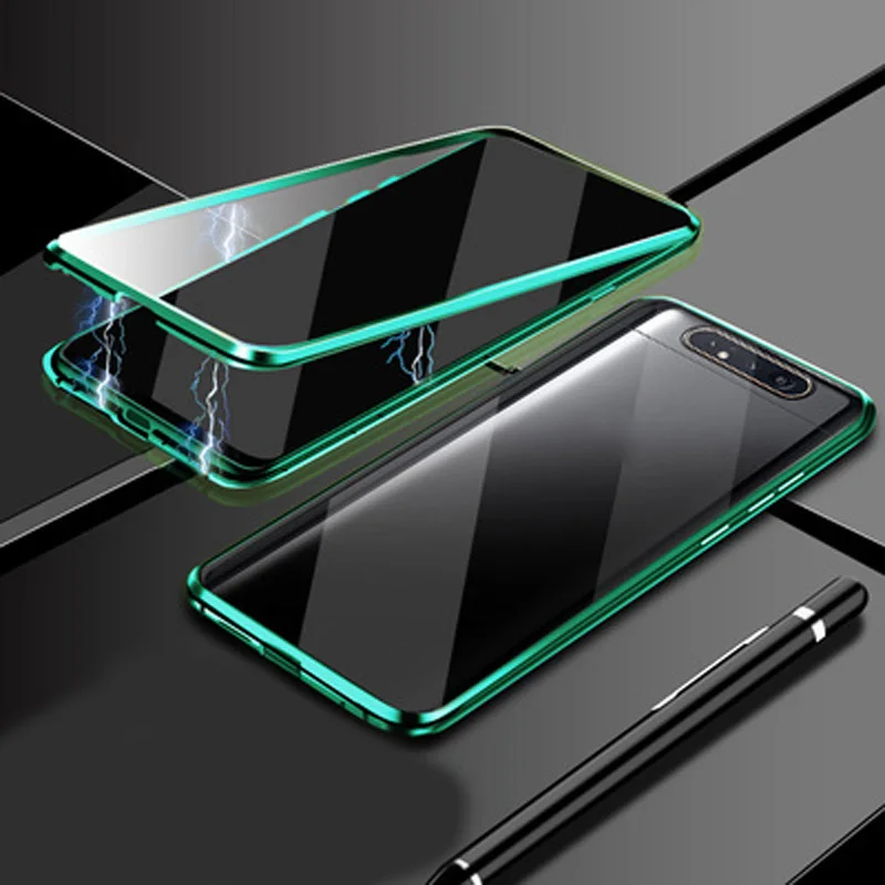 Магнитный адсорбционный чехол для Samsung Galaxy A80 a 80 металлическая рамка