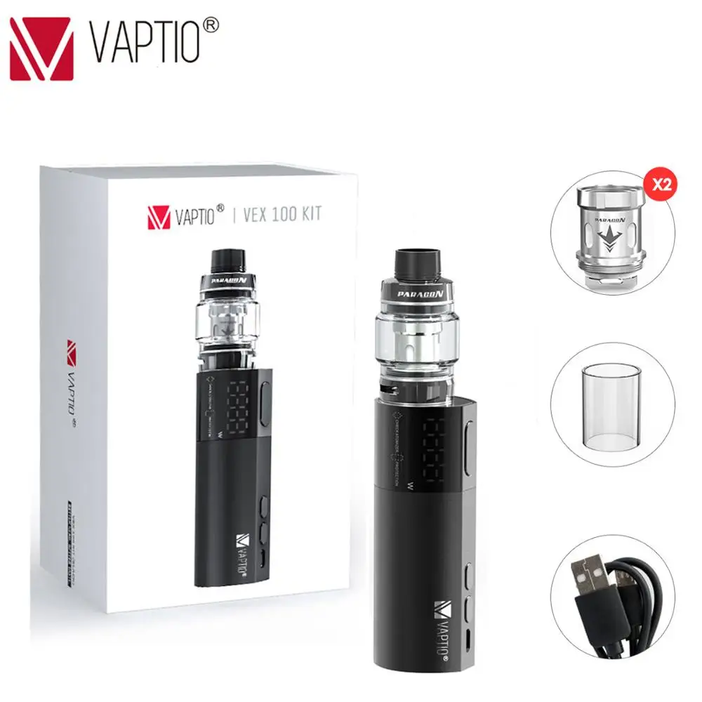 Электронная сигарета Vaptio VEX 100 Вт комплект 8 0 мл Atomizer емкость для жидкости 0.2ohm