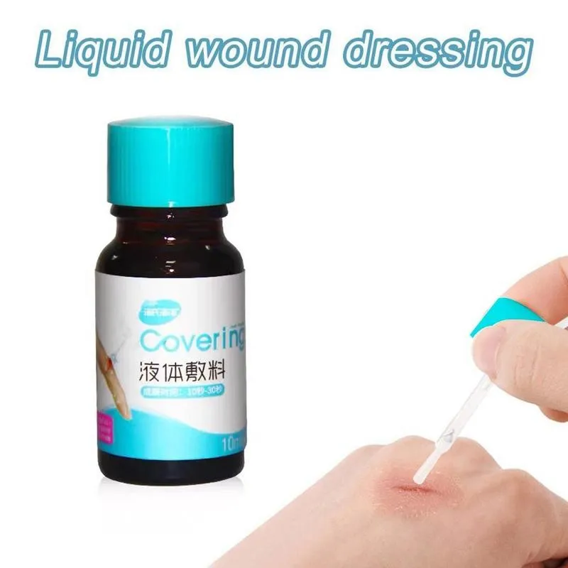 

10ml Disinfecting Adhesive Hemostasis Plaster Waterproof First Aid Liquid Bandage for Small Cut Wound Dressing Healing Gel Patch