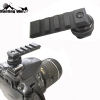 tactical 4 slots dslr nikon camera flash hot shoe rail picatinny mount base adapter for red dot view finder optics scope sight