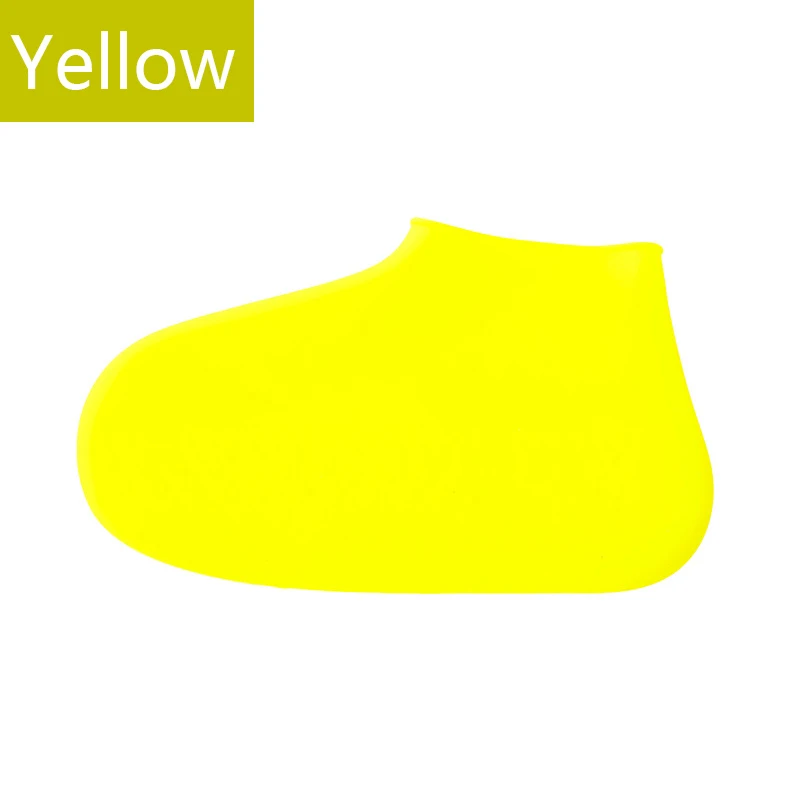 Shoe Covers Outdoor Waterproof Silicone Shoes Covers& Reusable Rain Boots for Men Women Waterproof Shoe Cover Zapatos De Mujer - Цвет: Цвет: желтый