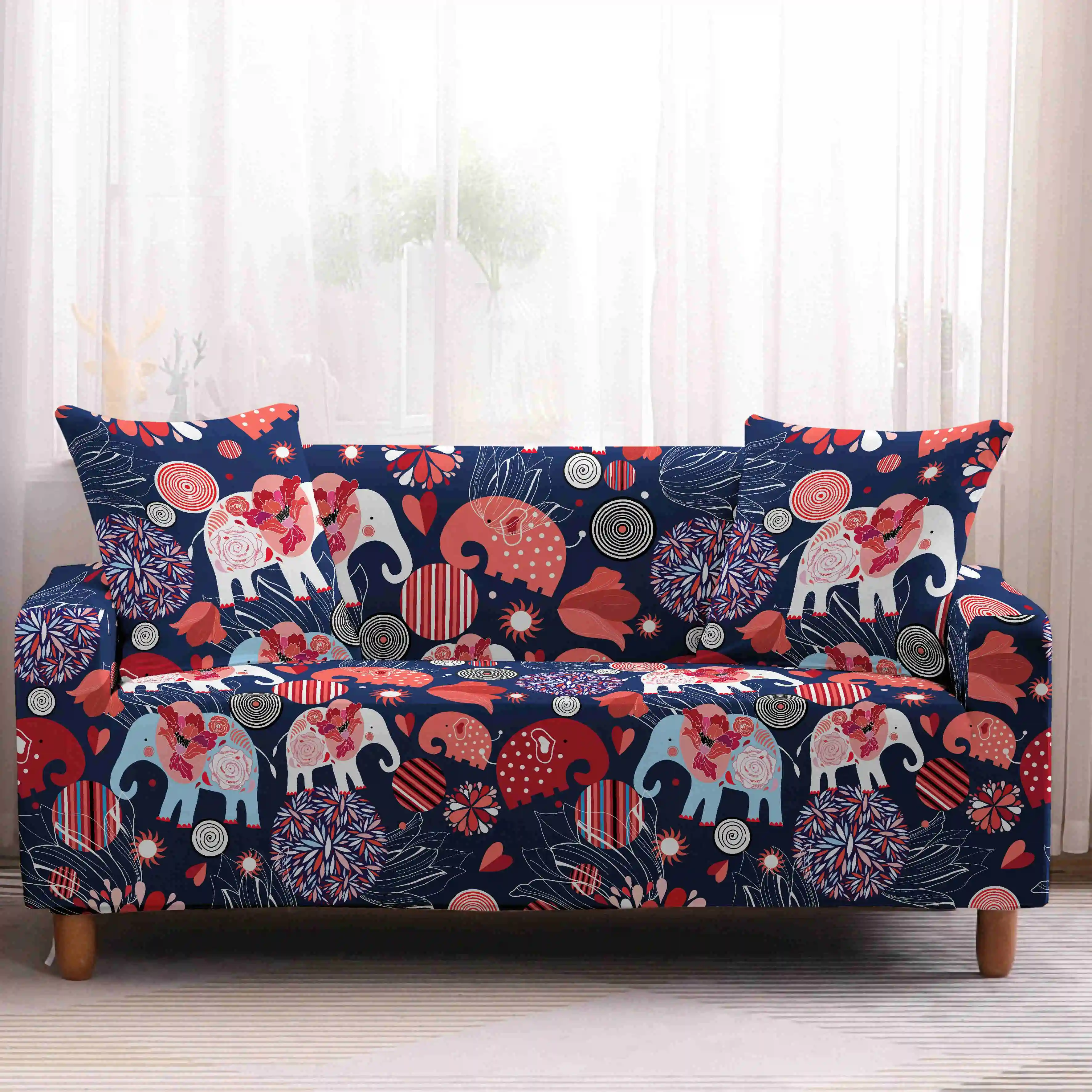 Домашний чехол со слоном эластичный для дивана набор гостиной кресло домашних