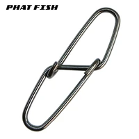 phat fish 100pcs stainless steel diamond insurance snaps max drag 65kg freshwater terminal tackles fishing accessories