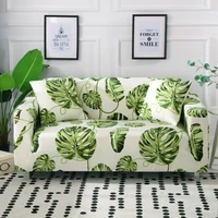 leaves printed sofa cover spandex for living room elastic full wrapped sofa chair covers stretch 1234 seat sectional sofa