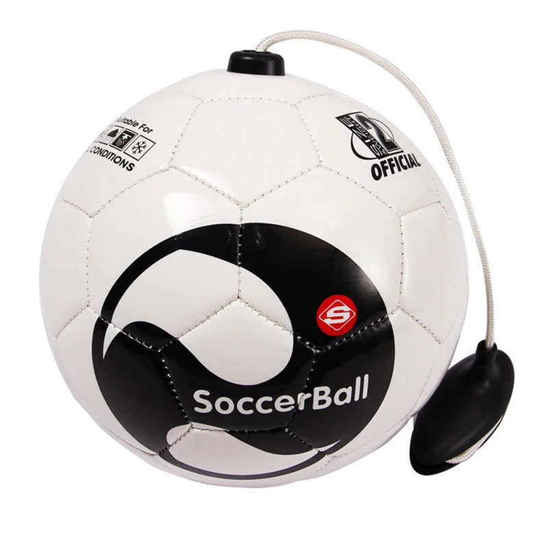 Football Training Ball Kick Soccer Ball  Size 2 Football Rope Touch Solo Kick Beginner Trainer Practice Equipment Standard