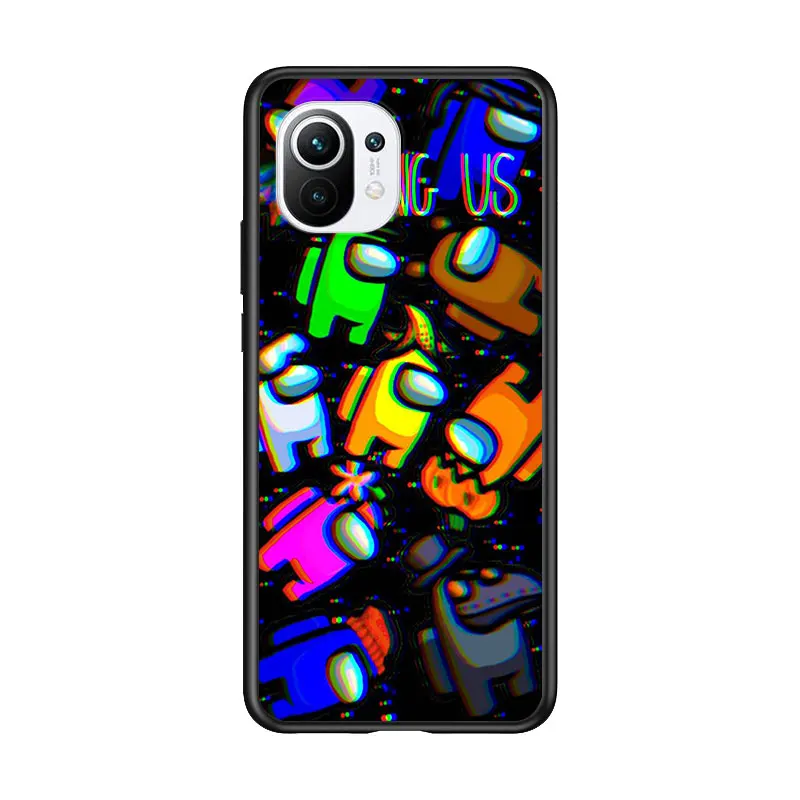 

Amongs Us Game for Xiaomi Mi 11 10T Note 10 Ultra 5G 9 9T SE 8 A3 A2 A1 6X Pro Play F1 Lite 5G Black Phone Case