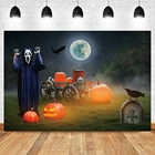 Laeacco Хэллоуин Тыква фонарь призрак надгробие Луна ребенок день рождения фон фотографический фон для фотостудии