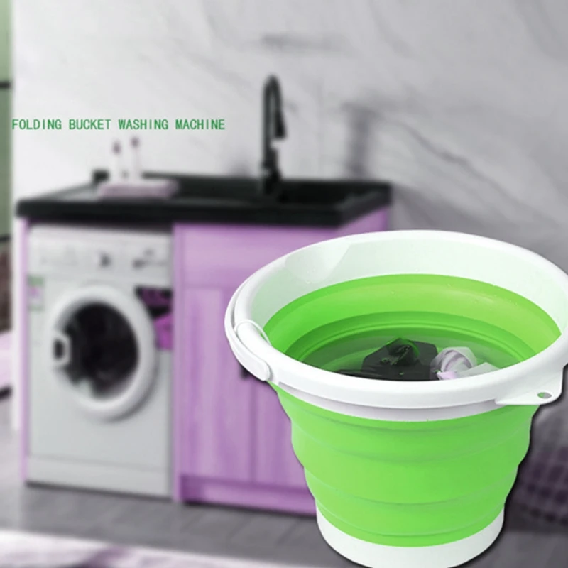 

Mini Foldable Washer Portable Washer Foldable Washing Machine for Baby Clothes Underwear Sock for Travel Apartments