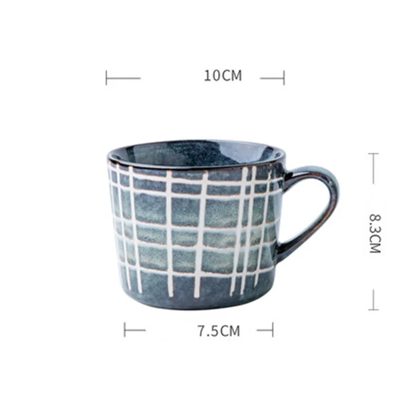 coffee mug 450 мл печь глазурованная керамическая кофейная кружка ретро ручная роспись чашка для кофе и молока креативная домашняя Питьевая утварь для детей прекрасные подарки - Цвет: coffee mug
