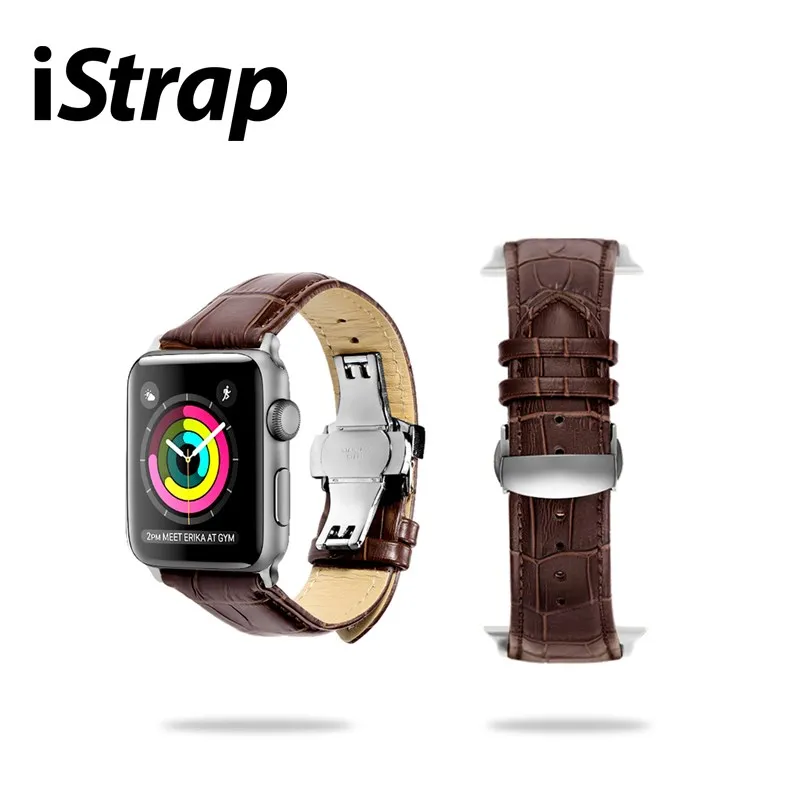Кожаный ремешок с пряжкой для Apple Watch 1/2/3/4 38/40/42/44 мм|Ремешки часов| |
