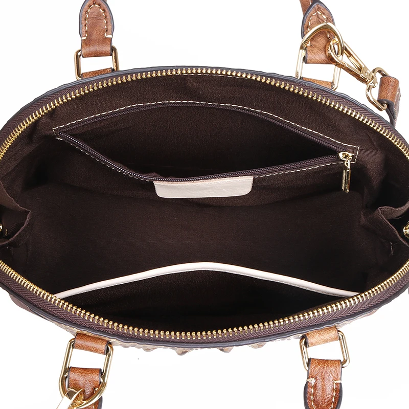 Женская сумка из натуральной кожи с крокодиловым узором винтажная мессенджер