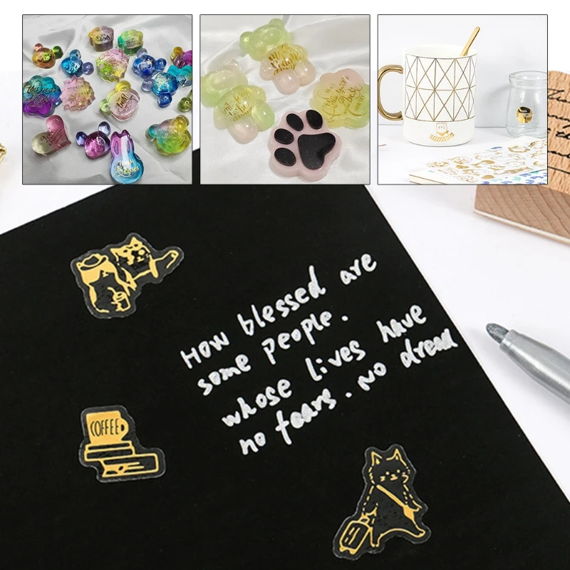

6 Sheets UV Epoxy Resin Filling Material Cute Cats Stickers Resin Mold Decorative Lables DIY Crafts Jewelry Making Filler