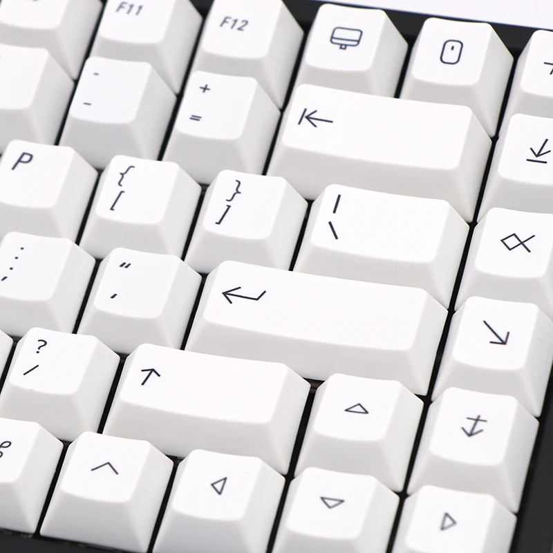 Keypro минималистичные белые колпачки для клавиш с 140 клавишами краской в виде Черри