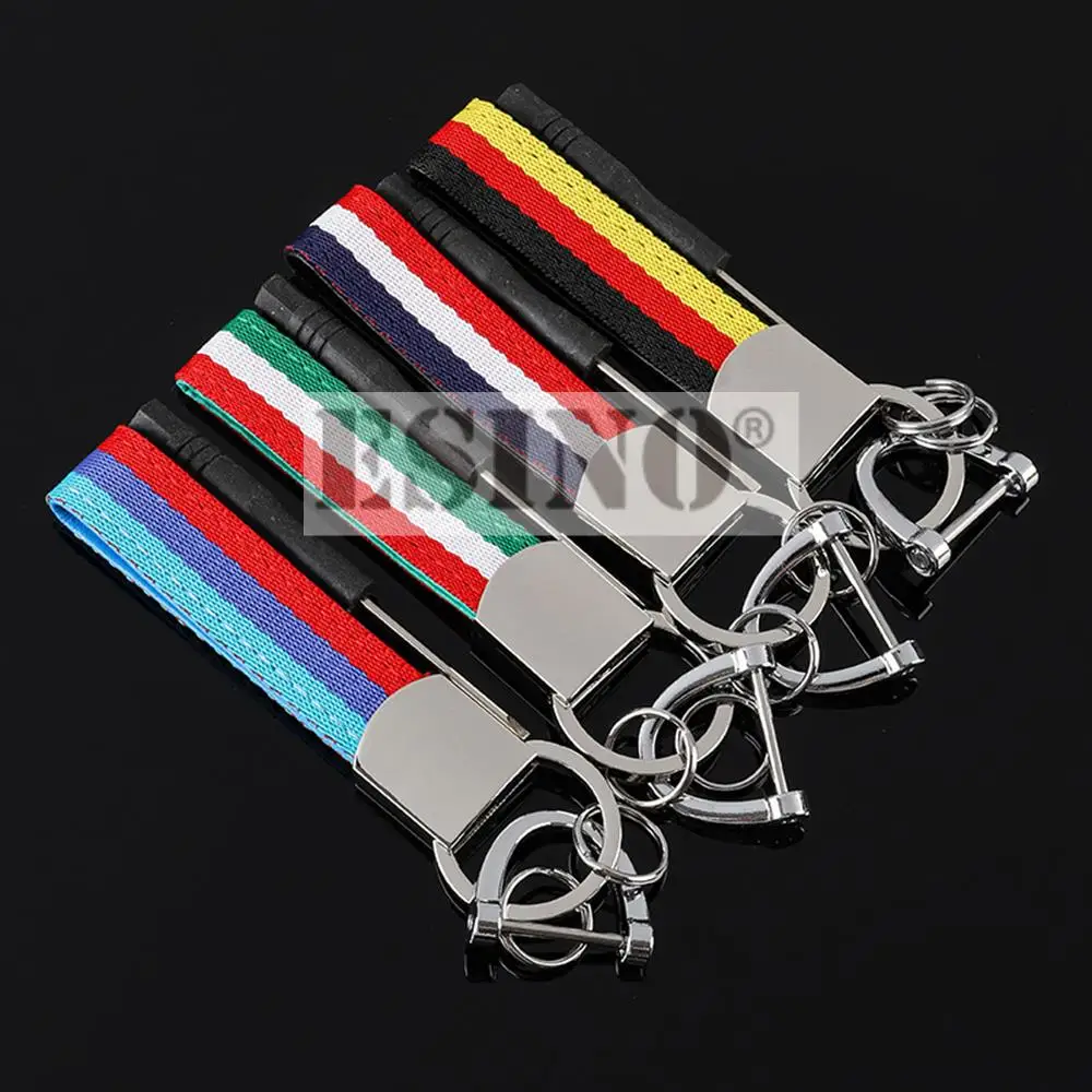 New Fashion Design Creative Car Accessory 3D Metal Zinc Alloy Webbing Key Chain Ring For M France Germany Italy | Автомобили и