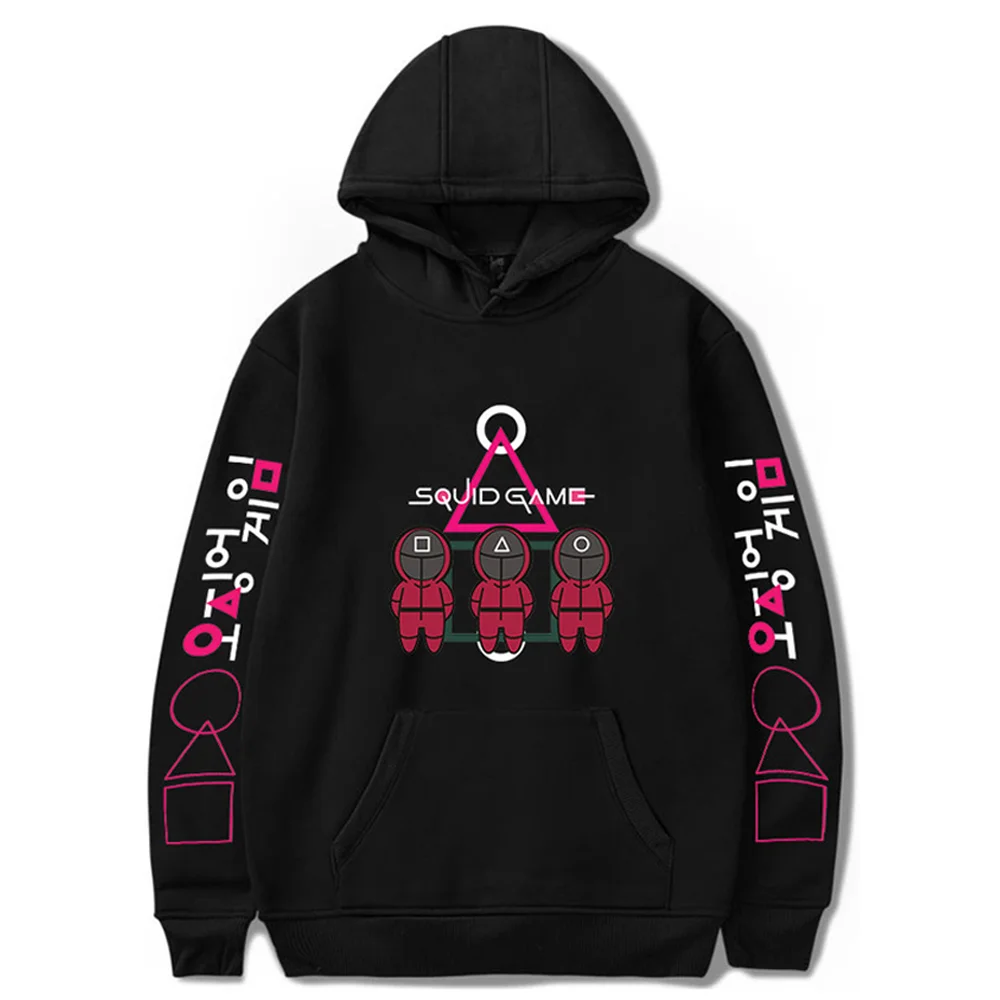 Chaqueta con capucha para adultos, su&eacute;ter de juego de calamar, Sudadera con capucha de Anime para ni&ntilde;os, ropa para correr, sudaderas para parejas, Oto&ntilde;o e Invierno-4