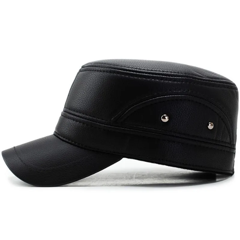 FUZAIBAZI 2021 новая осенне-зимняя мужская сохраняющая тепло защита ушей кожаная