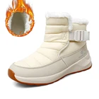 Новинка 2021, зимние женские ботинки, водонепроницаемая женская обувь для снега, Повседневная зимняя обувь на плоской подошве, ботильоны для женщин, короткие ботинки