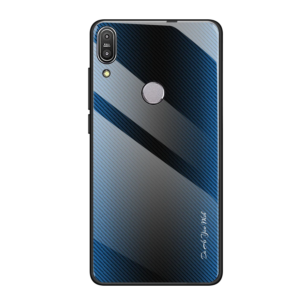 02 Роскошный мягкий чехол из закаленного стекла для Asus Zenfone Max Pro M1 ZB601KL/ZB602KL стеклянный задний Чехол бант для телефона - Цвет: 02