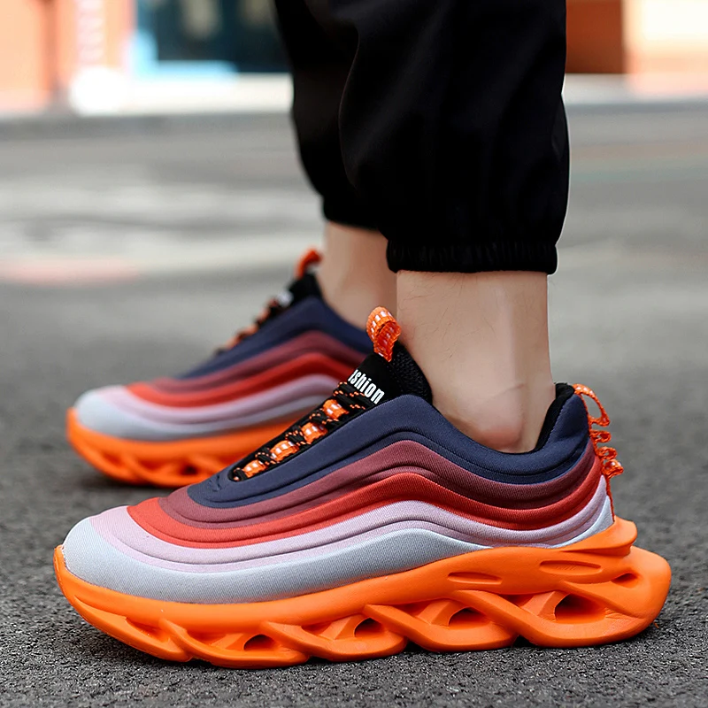 

Sapatilhas Masculino Mens Causal Shoes Work Sneakers Man Casual Men Lightweight Fashion Summer Mesh Red Slip On Trainers For