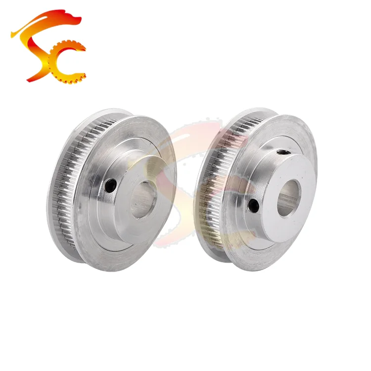 

100PCS/LOT 3D printer pulley GT2 60teeth bore 5mm 6.35mm 8mm 10mm 12mm 2GT 60 teeth timing pulley fit for GT2 belt width 6mm