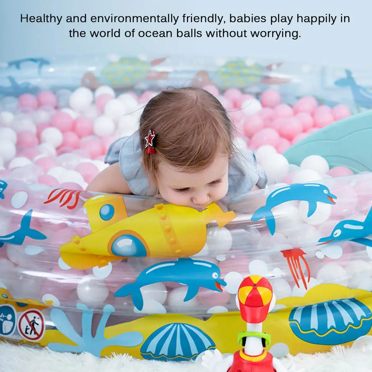 

Home Inflatable Baby Swimming Pool Portable Balls Play Pool Portable Folding Ball Washable Anti-Skid Ocean Kids Safety Barrier