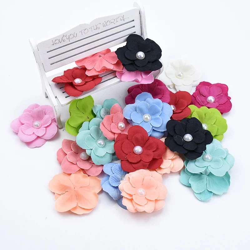 10 шт. шелковые цветы настенный Шелковый Рождественский Декор для дома свадебные