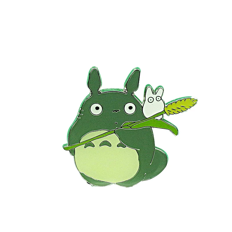 Милая зеленая эмалированная брошь Тоторо японский Хаяо Миядзаки мультфильм