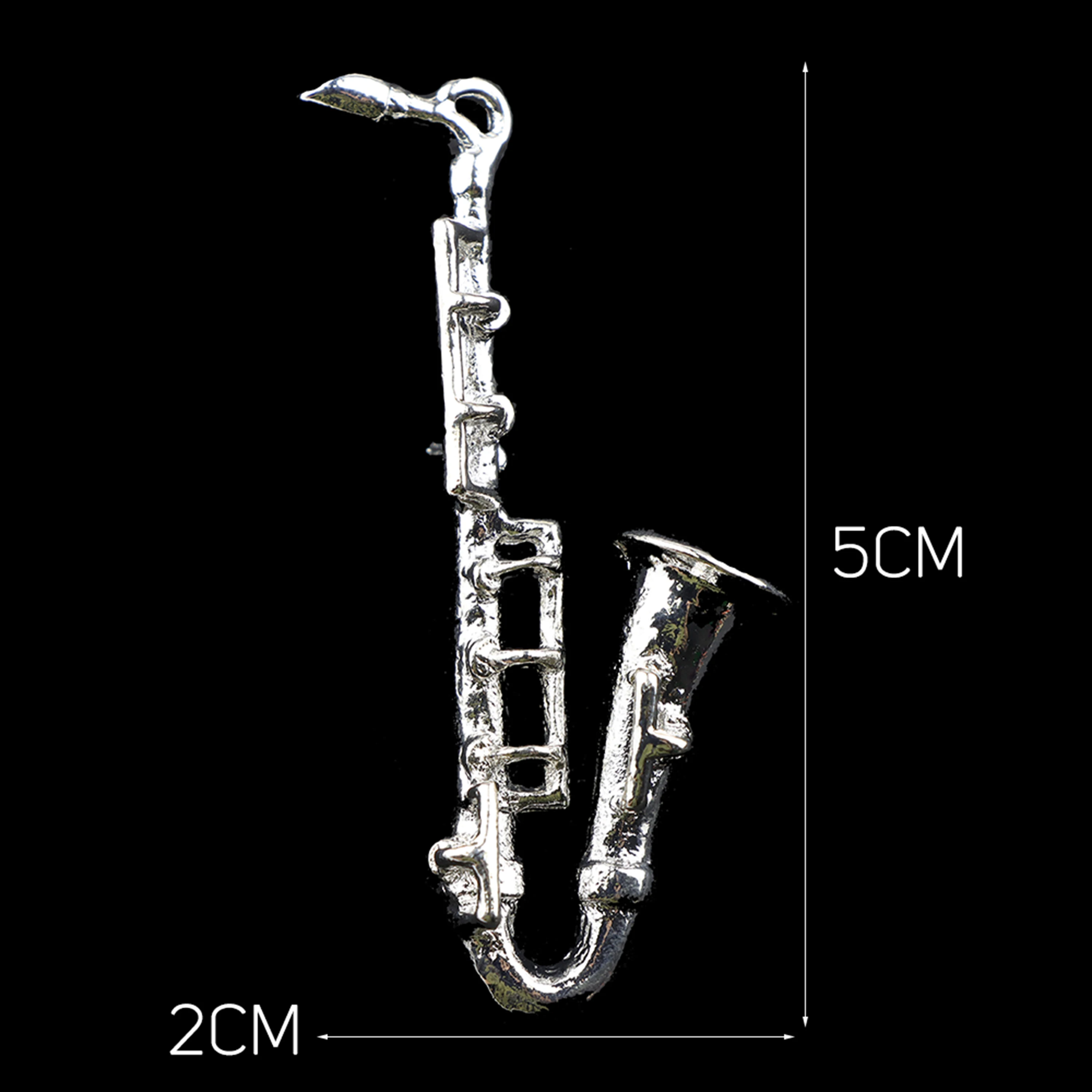 Брошь в виде саксофона гитары музыкальной ноты мини-булавка на лацкан для мужчин