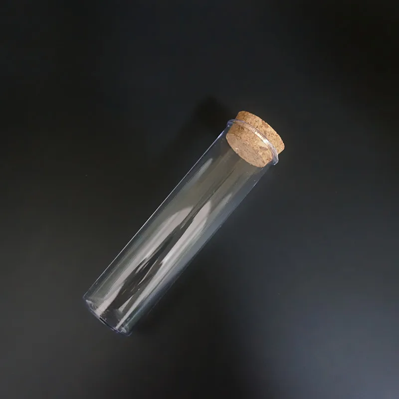 

30pcs/lot 30x115mm Plastic Test Tube With Cork Flat Bottom Transparent Lab Empty Scented Tea Drink Candy Storage Tubes