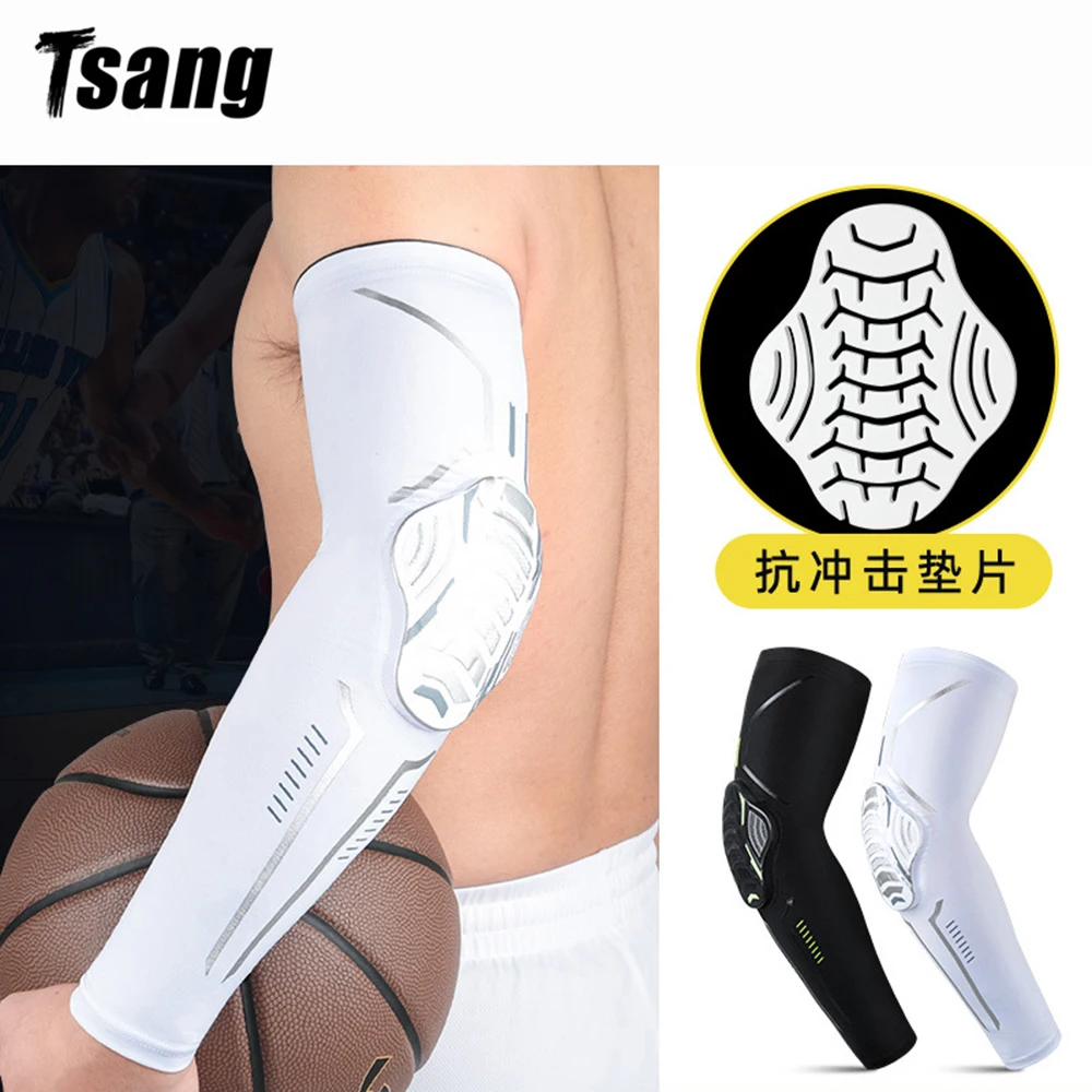 

Adult Elbow Pads Cycling Protection Arm Sleeve Basketball Football Fitness Skating Sports Elbow Brace Anti-collision Protector