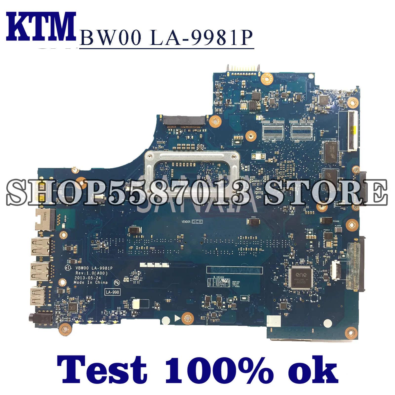 

KEFU VBW00 LA-9981P Laptop motherboard for Dell Inspiron 15R-3537 5537 original mainboard I5-4200U HD8670M
