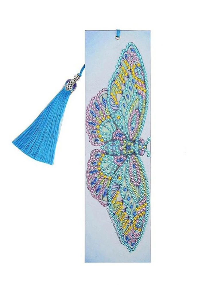 

New Diamond Painting Bookmark 5D DIY Special Shaped Diamond Art Mosaic Leather Tassel Book Marks Diamond Embroidery Cross Stitch