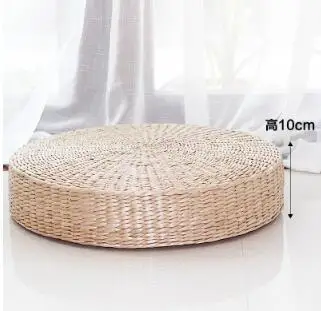 10cm thick 4 Размеры Горячая натуральное соломенное круглые буфы татами подушки для медитации Йога круглый коврик Zafu стул 40/45/50/60 подушки - Color: 10cm thick