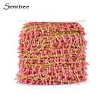 Semitree 1 метр из нержавеющей стали ярко-розовый эмалевый листочек, ручная работа, ожерелье, состоящее из цепочки с фурнитурой 