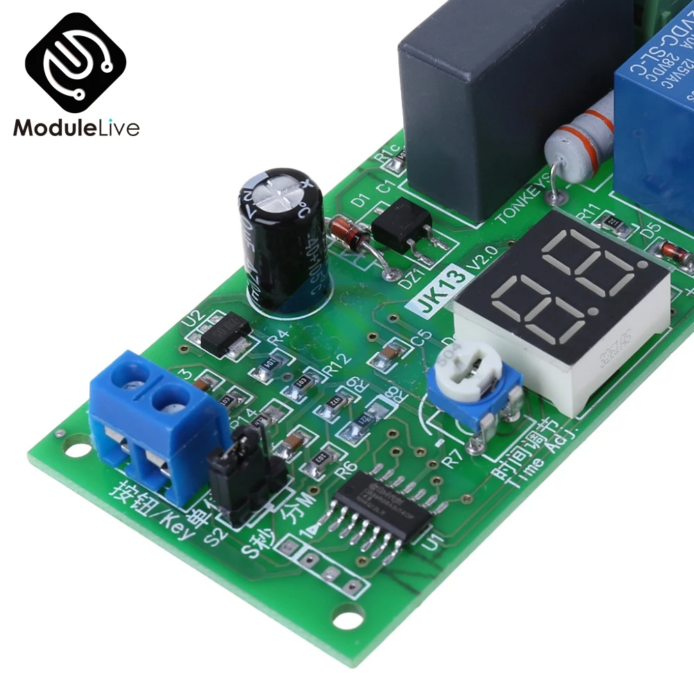 Цифровой дисплей переменного тока 220 В реле задержки таймера плата модуль