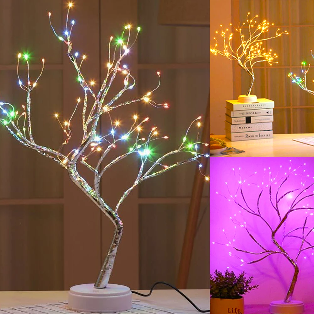 

Светодиодный ночник, освещение для комнаты, яркий свет, звездное небо, Рождество и новый год, декоративная настольная лампа, домашняя гирлян...