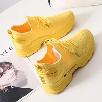 tenis feminino tennis shoes for women 2021 new high quality white yellow beige fitness jogging athletic trainers sneakers woman