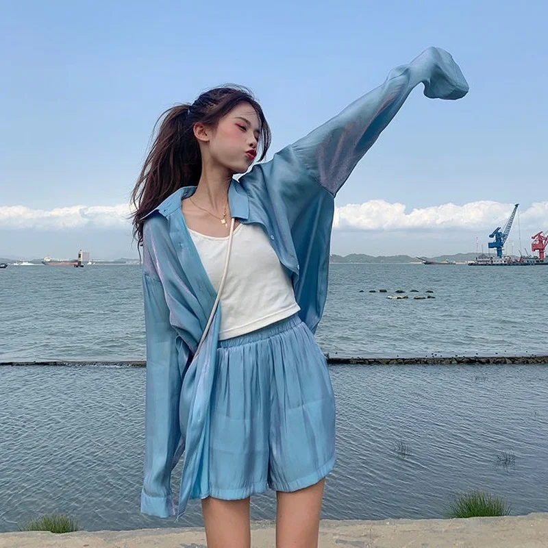 Женский Повседневный костюм с длинным рукавом комплект из двух предметов