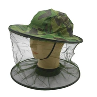 camouflage color insect mosquito net mesh face fishing hunting outdoor camping hat fishing face mask hat